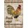 Schild Motiv "Fresh Eggs" Hahn 20 x 30 cm Blechschild