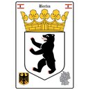 Schild Motiv "Berlin" Wappen Landkarte 20 x 30...
