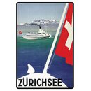 Schild Motiv "Zürichsee" See Landschaft...