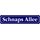 Schild Spruch "Schnaps Allee" 46 x 10 cm Blechschild blau