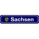 Schild Bundesland "Sachsen" 46 x 10 cm...