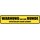 Schild Spruch "Warnung vor dem Hunde Betreten auf eigene Gefahr!" 46 x 10 cm Blechschild gelb