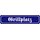 Schild Spruch "Grillplatz" 46 x 10 cm Blechschild blau