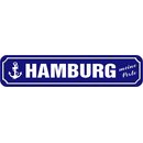 Schild Spruch "Hamburg meine Perle" 46 x 10 cm...