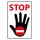Hinweisschild "Stop" Hand 20 x 30 cm Blechschild