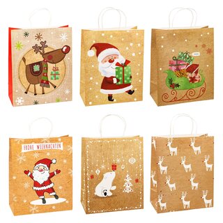 Geschenktüte für Weihnachten Nikolaus Gift Bags Verpackung Weihnachtsmann 