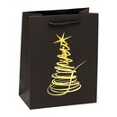 TSI 12er Pack Geschenktüte mittel Kraftpapier ca. 18 x 10 x 23 cm Weihnachten Premium Geschenktaschen für Advent, Nikolaus