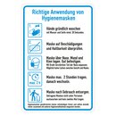 Hinweisschild Anleitung "Richtige Anwendung von...