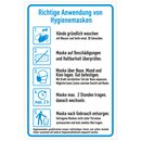 Hinweisschild Anleitung "Richtige Anwendung von...