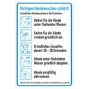 Hinweisschild Anleitung Richtiges Händewaschen schützt!,...
