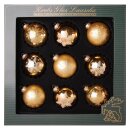Weihnachtskugeln Gold mit Schneeflocken 9 Stück/Set,...