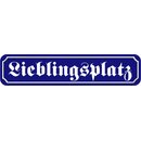 Schild Spruch "Lieblingsplatz" 46 x 10 cm...