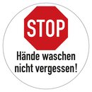 Hinweisschild "STOP Hände waschen nicht...