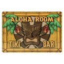 Schild Spruch "Aloha Room Tiki Bar" 30 x 20 cm...