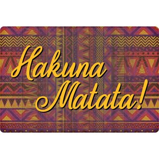 Schild Spruch "Hakuna Matata" 20 x 30 cm Blechschild