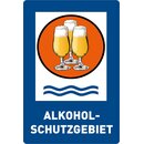 Schild Spruch "Alkoholschutzgebiet" 20 x 30 cm...