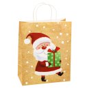 TSI 12er Pack Geschenktüte groß Kraftpapier ca. 26 x 12 x 32 cm Weihnachten S3 Geschenktaschen Geschenkverpackung für Advent, Nikolaus