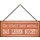 Schild Spruch "Arbeit kann warten, Leben nicht" 27 x 10 cm Blechschild mit Kordel