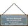 Schild Spruch "bereit Feierabend, Wochenende, Urlaub, Rente" 27 x 10 cm Blechschild mit Kordel