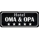 Schild Spruch "Hotel Oma und Opa" 27 x 10 cm 
