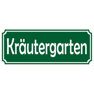 Schild Spruch "Kräutergarten" 27 x 10 cm