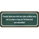 Schild Spruch "Freunde Leben - Teil davon,...