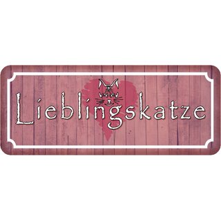 Schild Spruch "Lieblingskatze" 27 x 10 cm