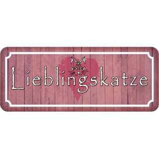 Schild Spruch "Lieblingskatze" 27 x 10 cm 