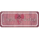Schild Spruch "Lieblingskatze" 27 x 10 cm 