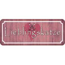 Schild Spruch "Lieblingskatze" 27 x 10 cm