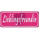 Schild Spruch "Lieblingsfreundin" 27 x 10 cm 