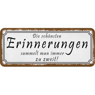 Schild Spruch "schönsten Erinnerungen, zu zweit" 27 x 10 cm