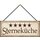 Schild Spruch "Sterneküche" 27 x 10 cm Blechschild mit Kordel