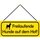 Schild Spruch "Freilaufende Hunde auf dem Hof" 27 x 10 cm Blechschild mit Kordel
