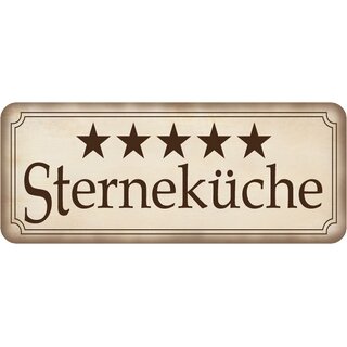 Schild Spruch "Sterneküche" 27 x 10 cm 