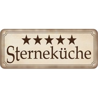Schild Spruch "Sterneküche" 27 x 10 cm