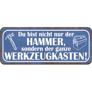 Schild Spruch "bist nicht nur Hammer - ganze Werkzeugkasten" 27 x 10 cm