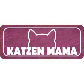 Schild Spruch "Katzen Mama" 27 x 10 cm 