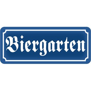 Schild Spruch "Biergarten" 27 x 10 cm 