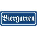Schild Spruch "Biergarten" 27 x 10 cm