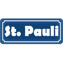 Schild Spruch "St. Pauli" 27 x 10 cm 