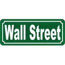 Schild Spruch "Wall Street" 27 x 10 cm 