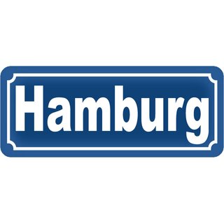 Schild Spruch "Hamburg" 27 x 10 cm 