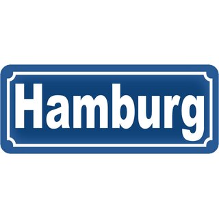 Schild Spruch "Hamburg" 27 x 10 cm