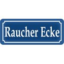 Schild Spruch "Raucher Ecke" 27 x 10 cm
