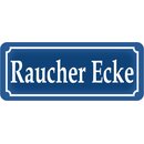 Schild Spruch "Raucher Ecke" 27 x 10 cm 