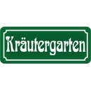 Schild Spruch "Kräutergarten" grün 27...