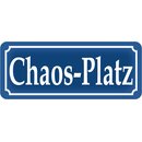 Schild Spruch "Chaos Platz" 27 x 10 cm 