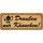 Schild Spruch "Draußen nur Kännchen" braun 27 x 10 cm