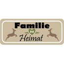 Schild Spruch "Familie ist Heimat" 27 x 10 cm
